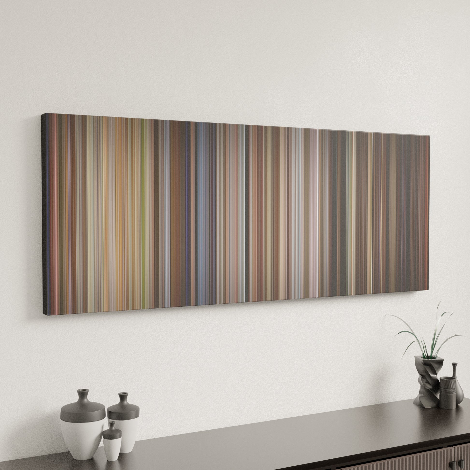 Minimal interior design with Village of the Damned Frome on the wall