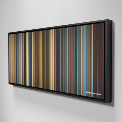 Side view of Framed Buff's of Guardians of the Galaxy Vol. 2 Frome on the wall