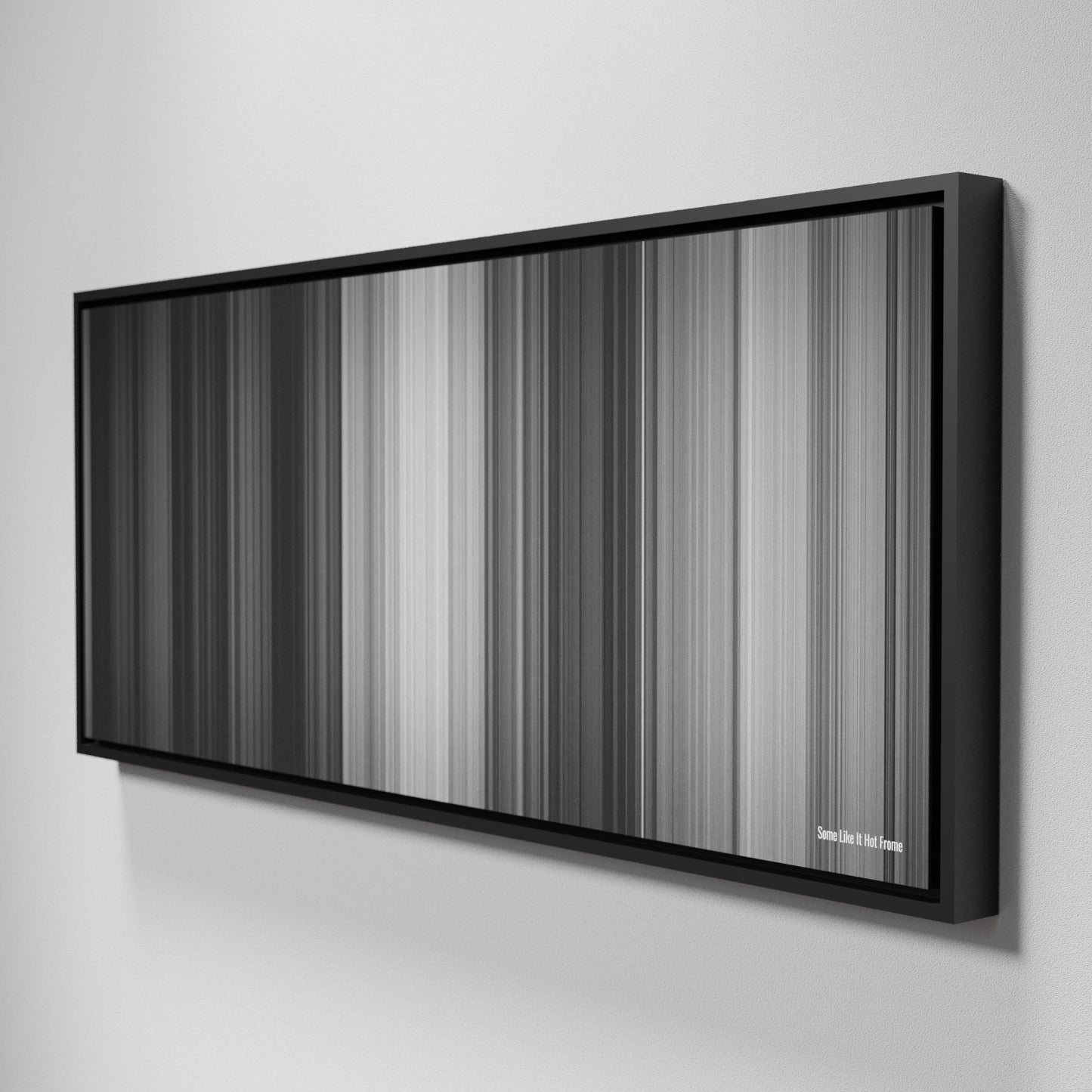 Side view of Framed Buff's of Some Like It Hot Frome on the wall