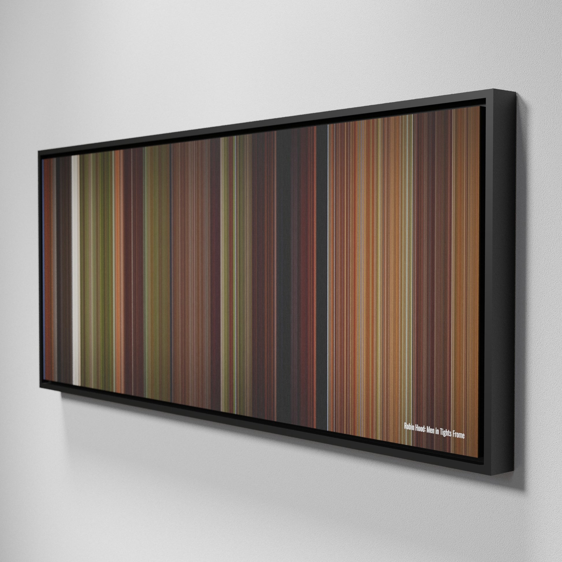 Side view of Framed Buff's of Robin Hood: Men in Tights Frome on the wall