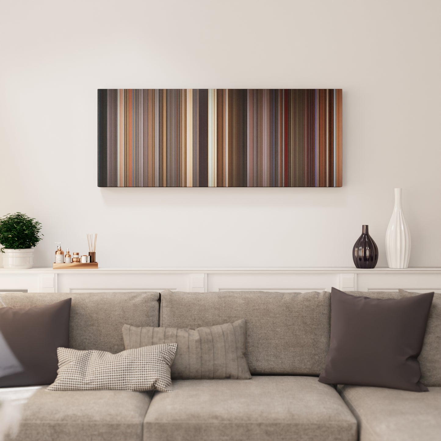 Living room interior with Spaceballs Frome on the wall