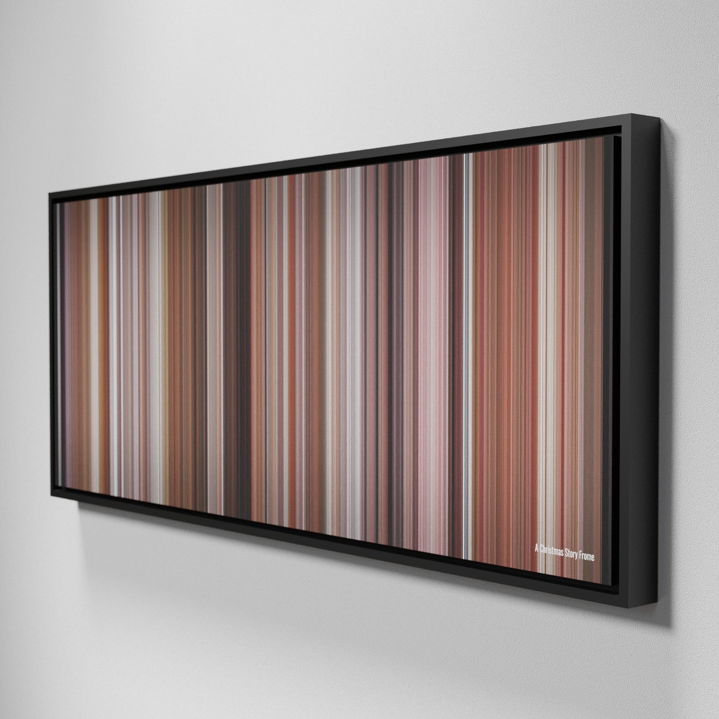 Side view of Framed Buff's of A Christmas Story Frome on the wall