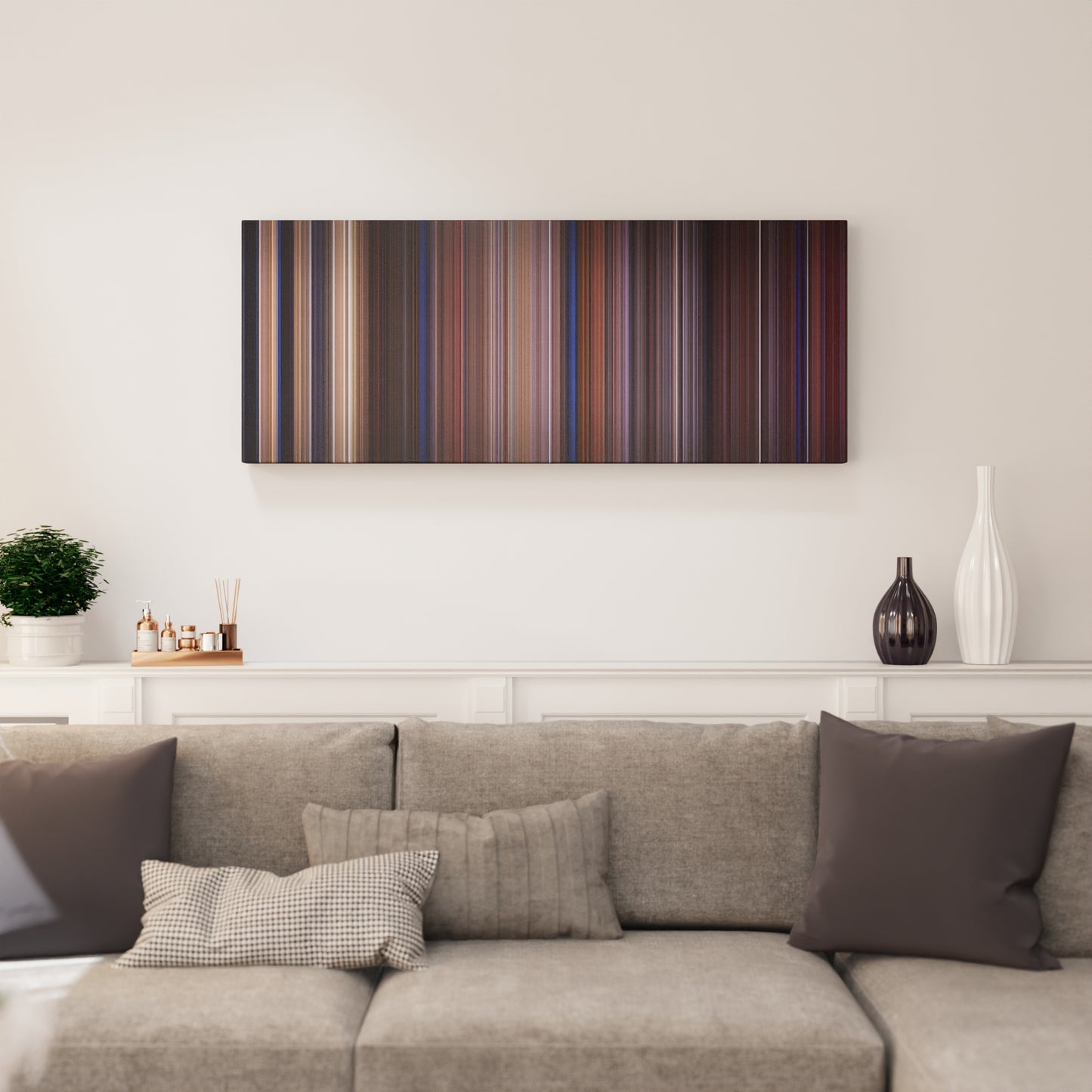 Living room interior with Casper Frome on the wall