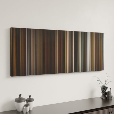 Brooklyn canvas art in modern interior - movie color palette