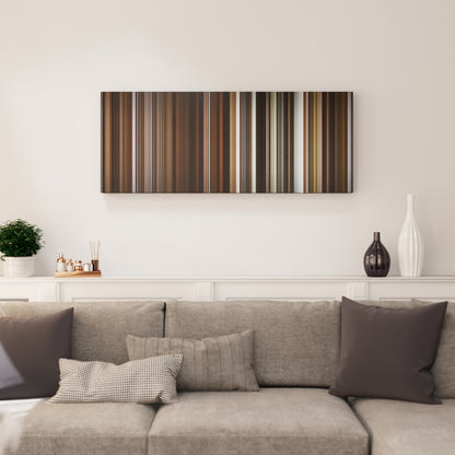 Living room interior with Brooklyn Frome on the wall