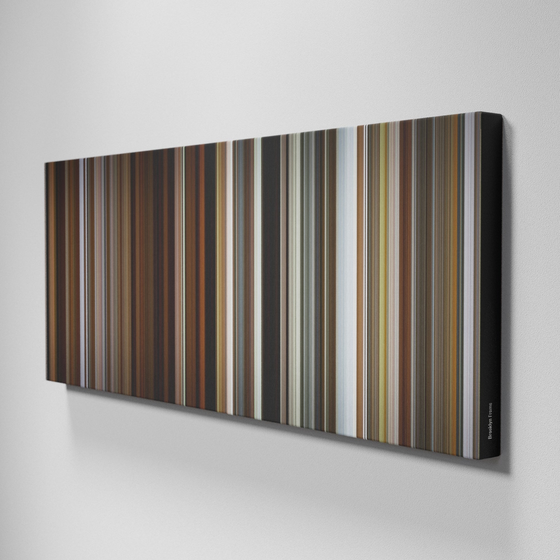 Side view of Buff's of Brooklyn Frome on the wall