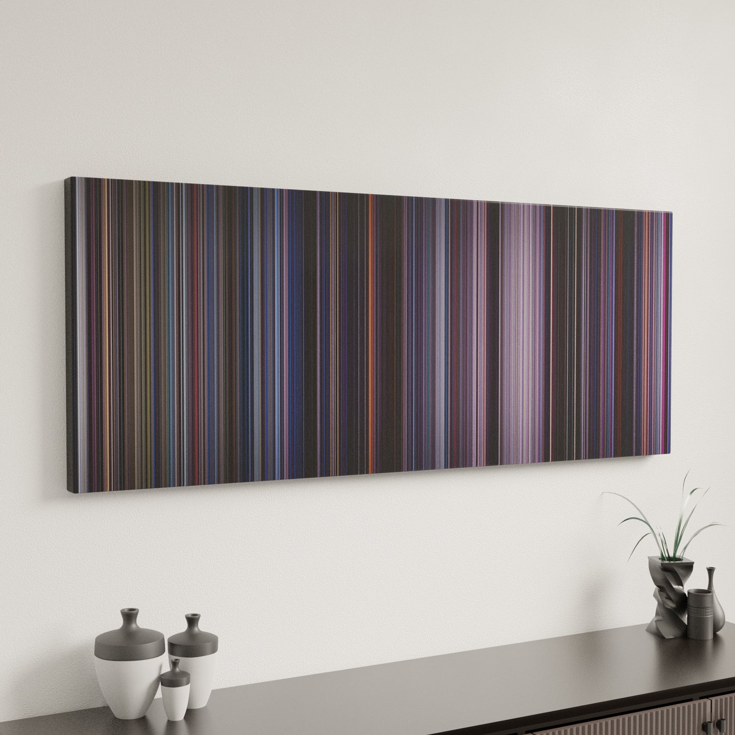 Minimal interior design with Godzilla vs. Destoroyah Frome on the wall