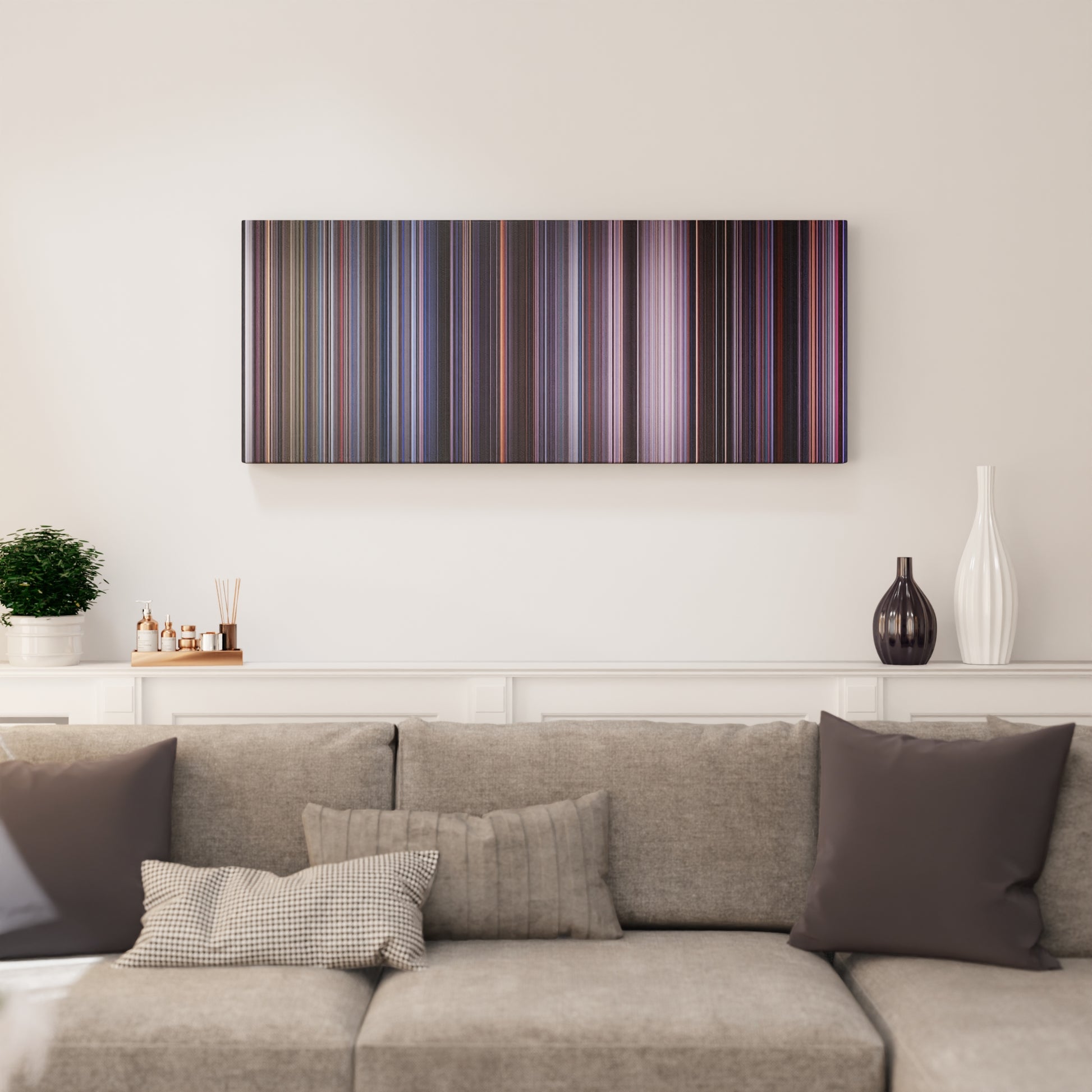 Living room interior with Godzilla vs. Destoroyah Frome on the wall