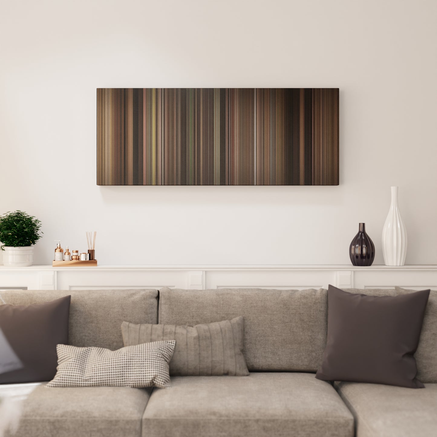 Living room interior with The Sting Frome on the wall