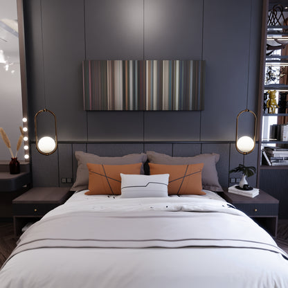 Bedroom interior with Iron Man 2 Frome on the wall