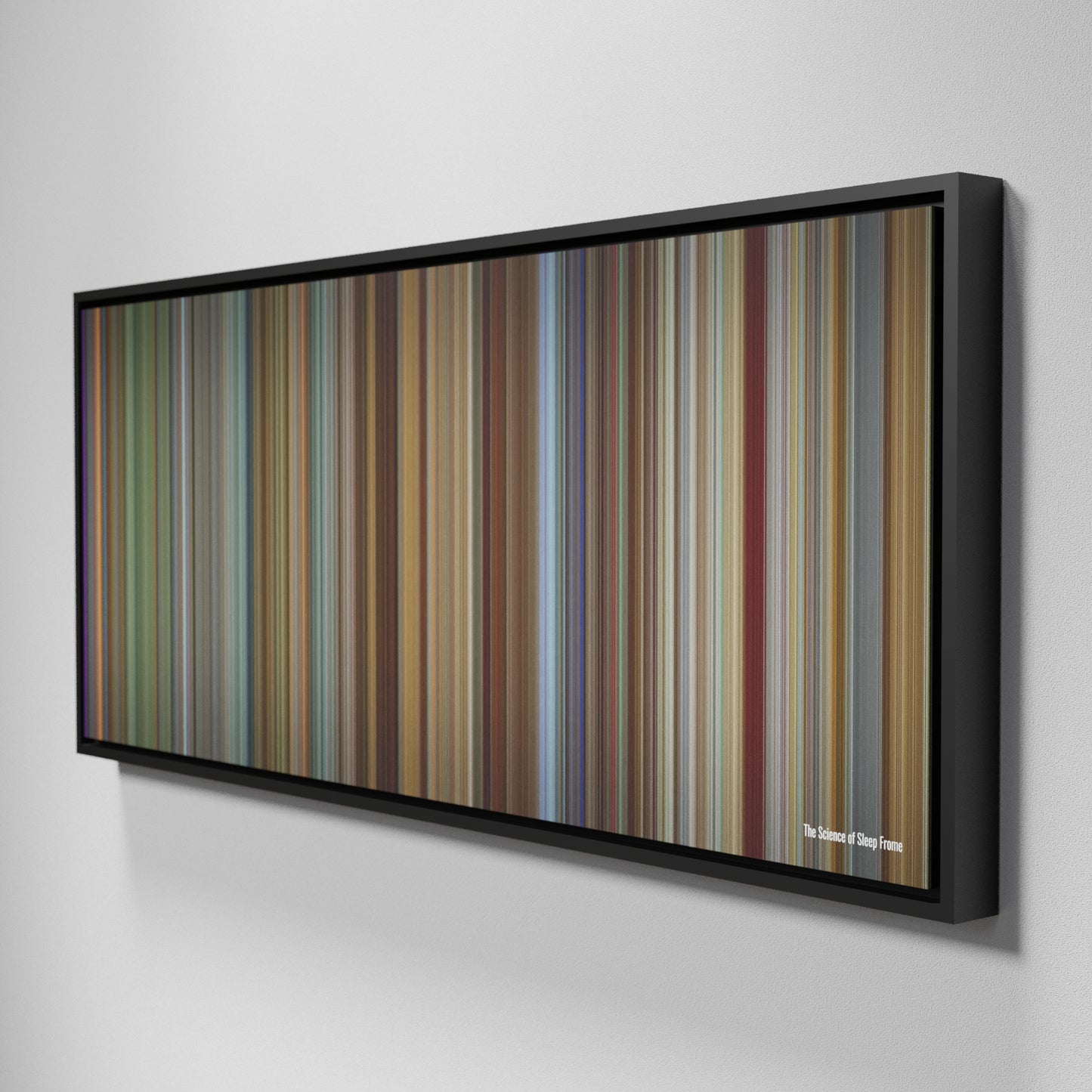 Side view of Framed Buff's of The Science of Sleep Frome on the wall