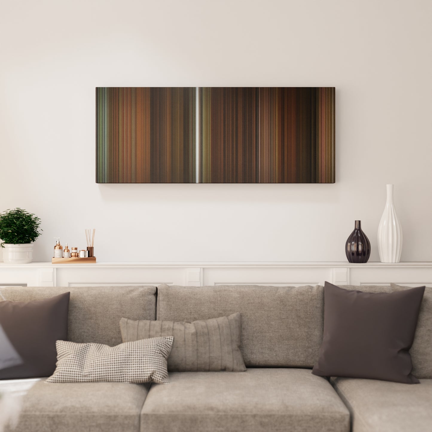 Living room interior with Gosford Park Frome on the wall