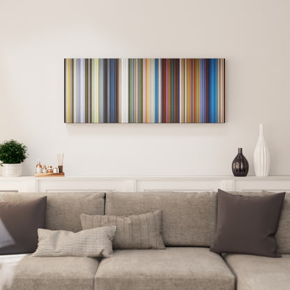 Living room interior with Klaus Frome on the wall