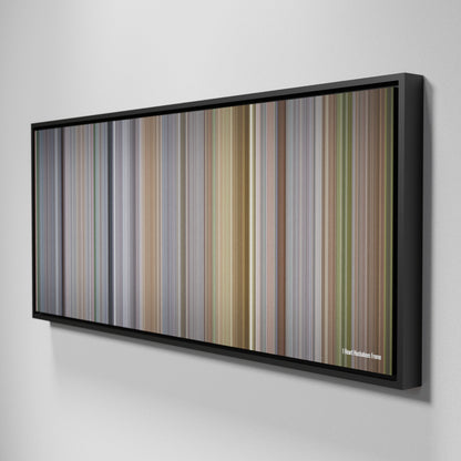 Side view of Framed Buff's of I Heart Huckabees Frome on the wall