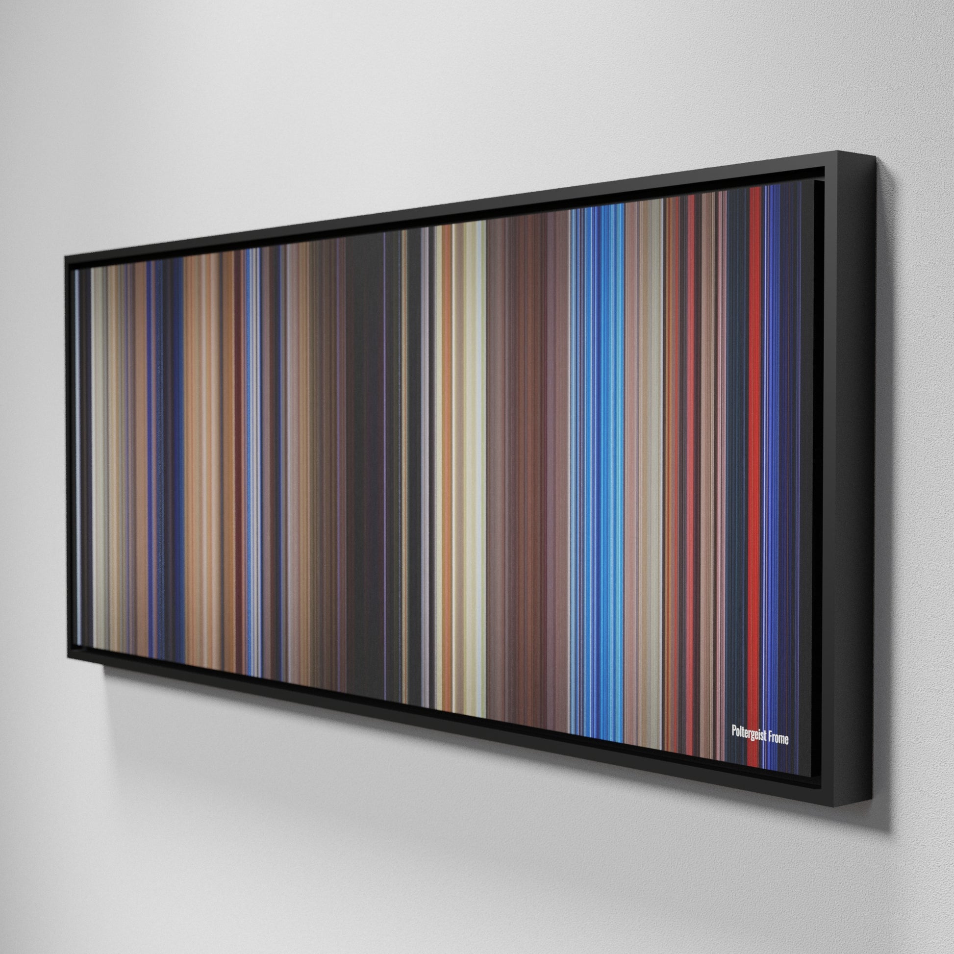 Side view of Framed Buff's of Poltergeist Frome on the wall