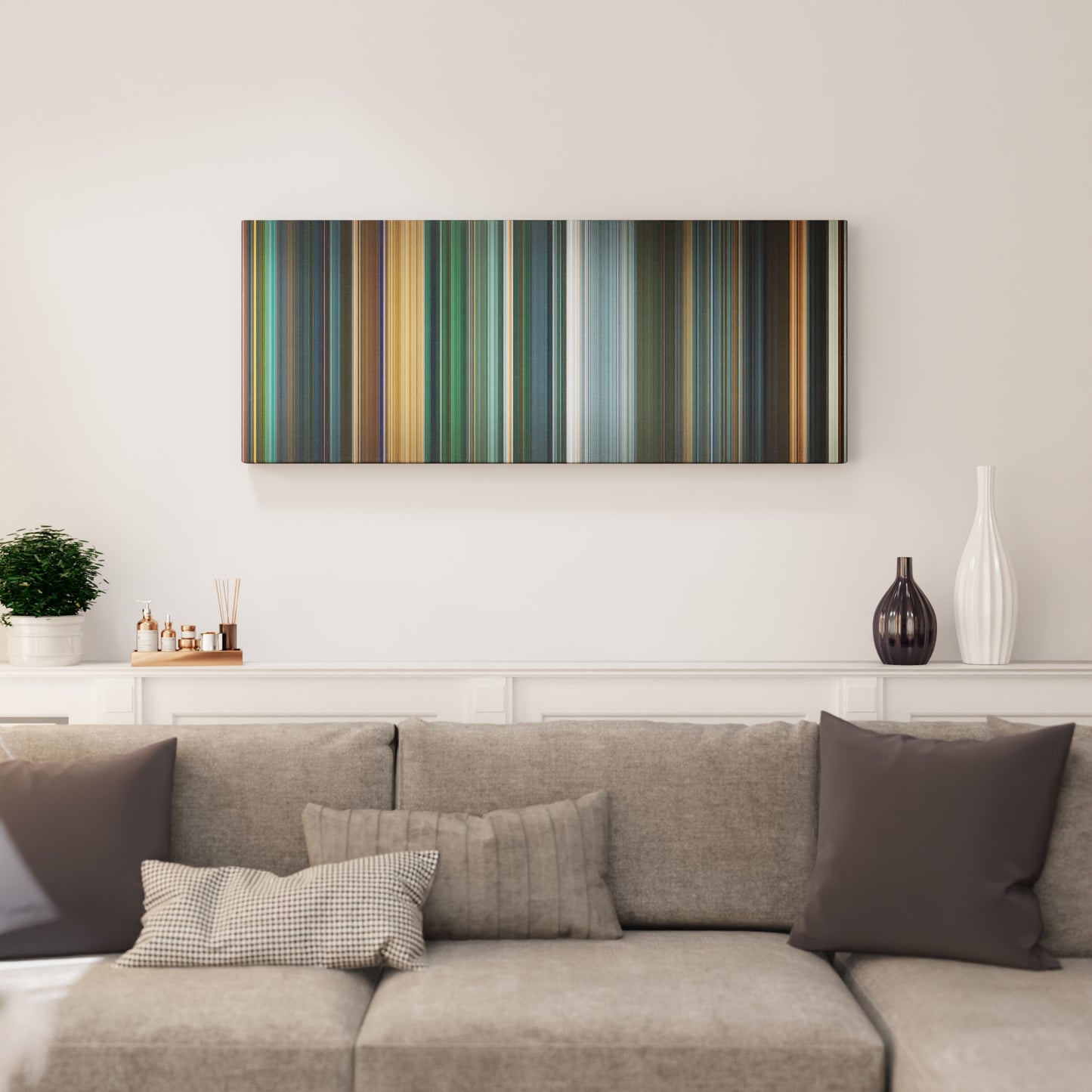 Living room interior with Deadpool 2 Frome on the wall