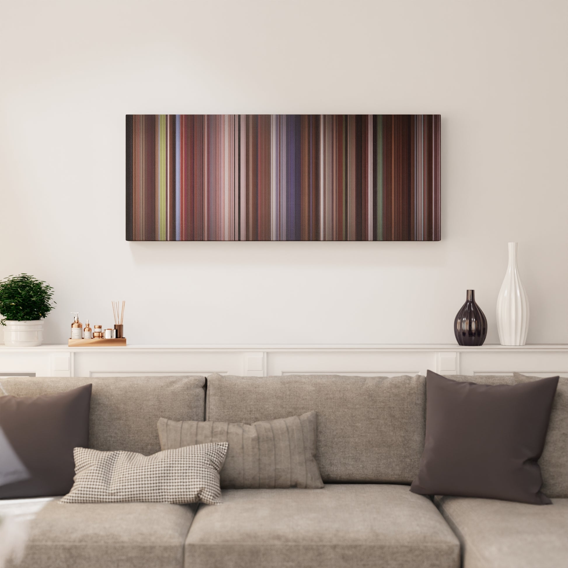 Living room interior with The Joy Luck Club Frome on the wall