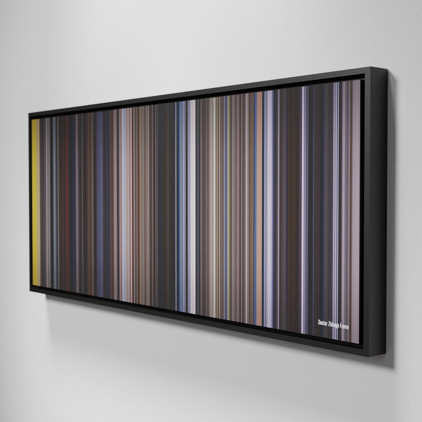 Side view of Framed Buff's of Doctor Zhivago Frome on the wall