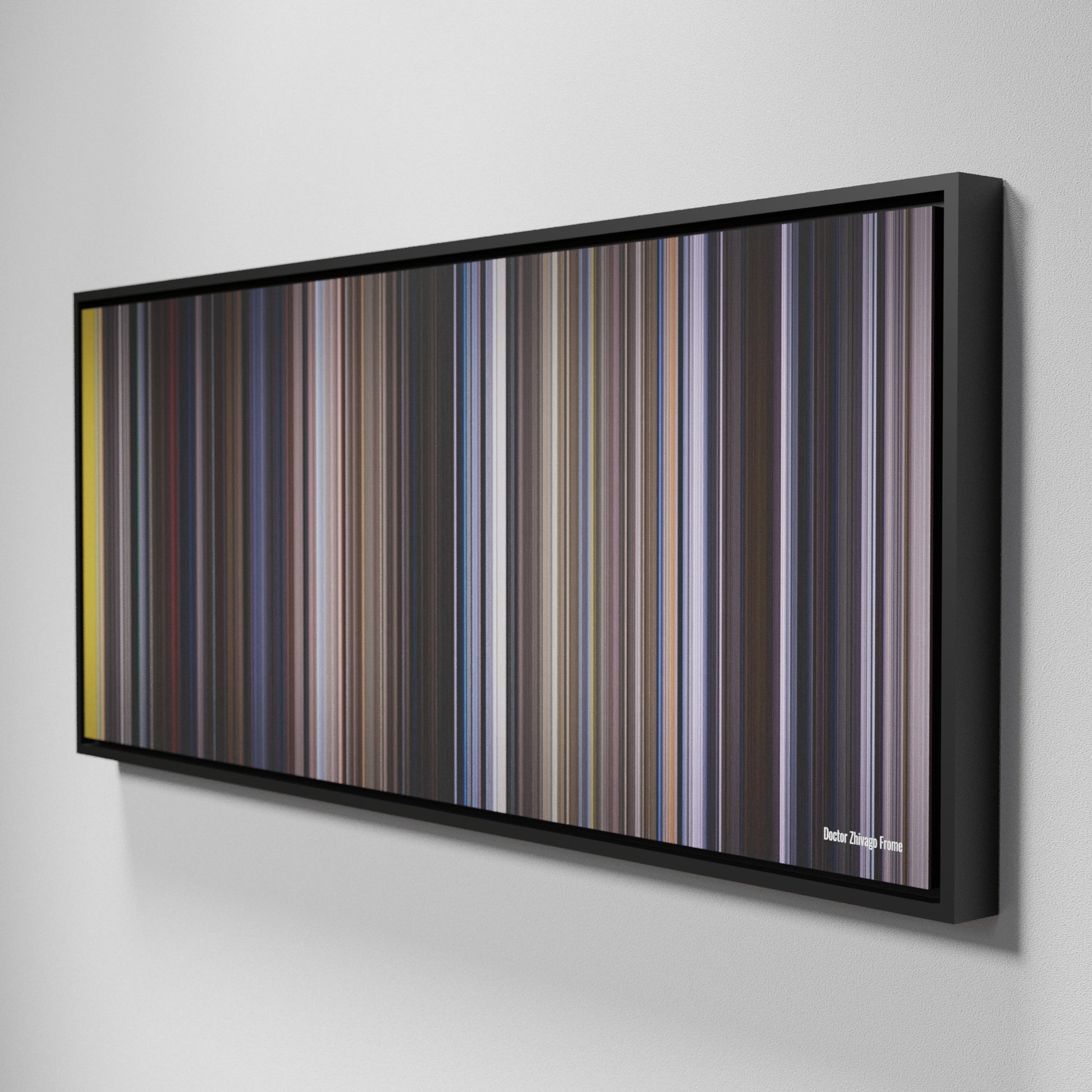 Side view of Framed Buff's of Doctor Zhivago Frome on the wall