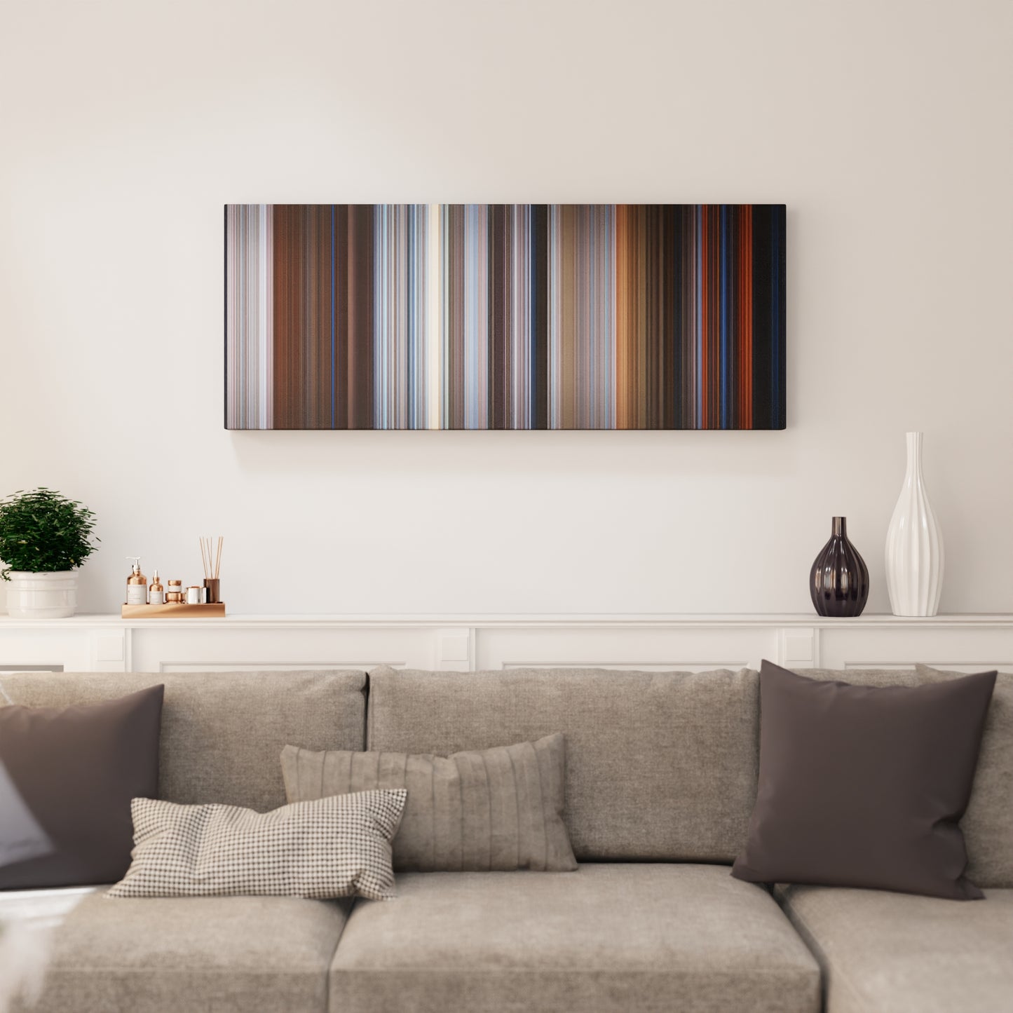 Living room interior with Always Frome on the wall