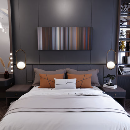 Bedroom interior with Always Frome on the wall