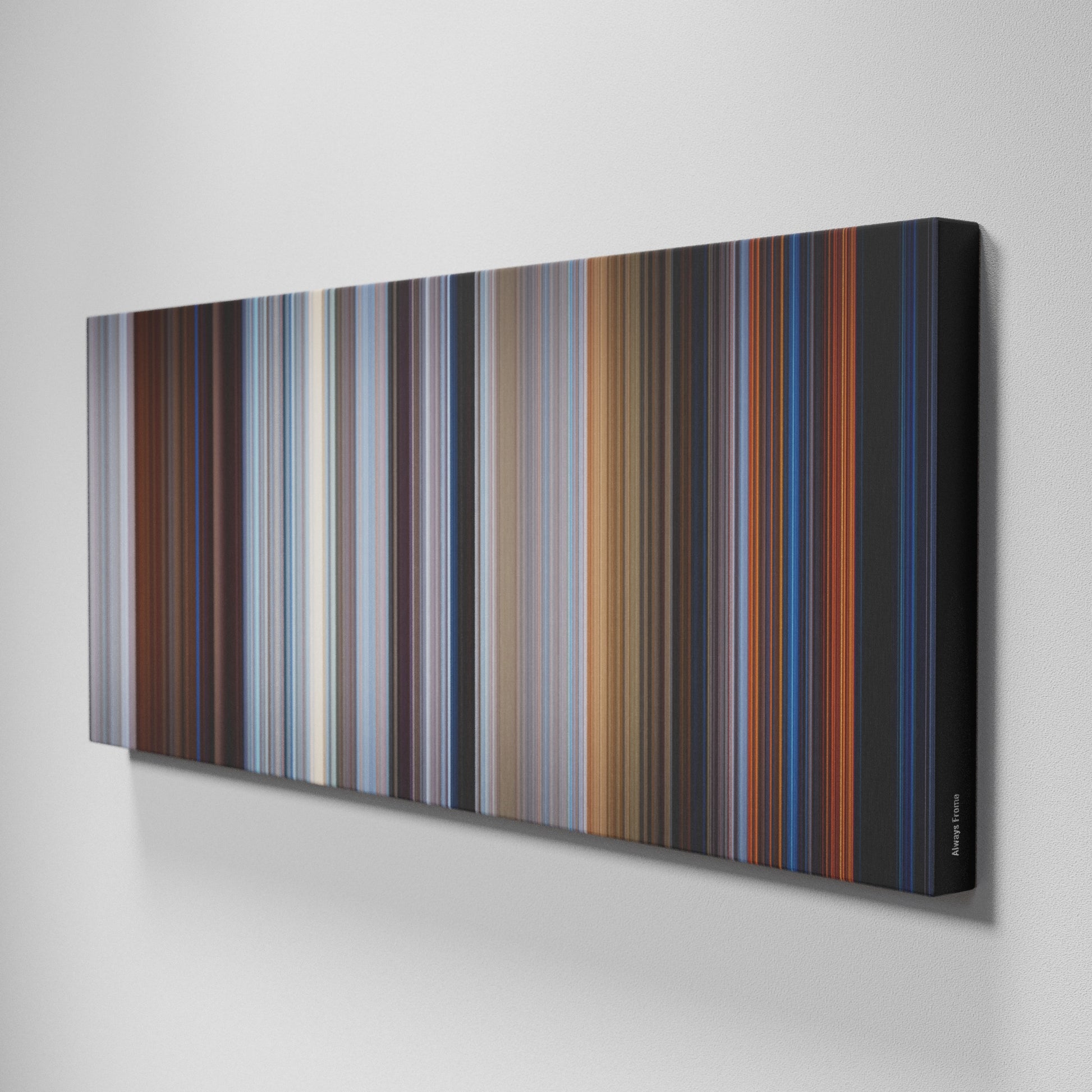 Side view of Buff's of Always Frome on the wall