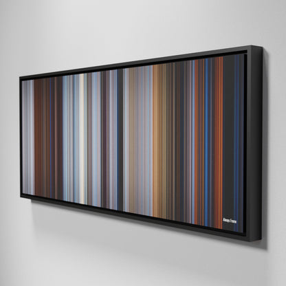 Side view of Framed Buff's of Always Frome on the wall