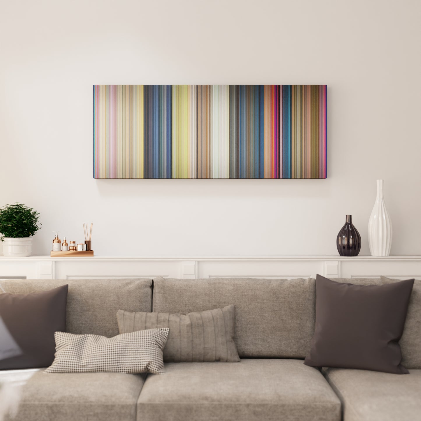 Living room interior with The Aristocats Frome on the wall