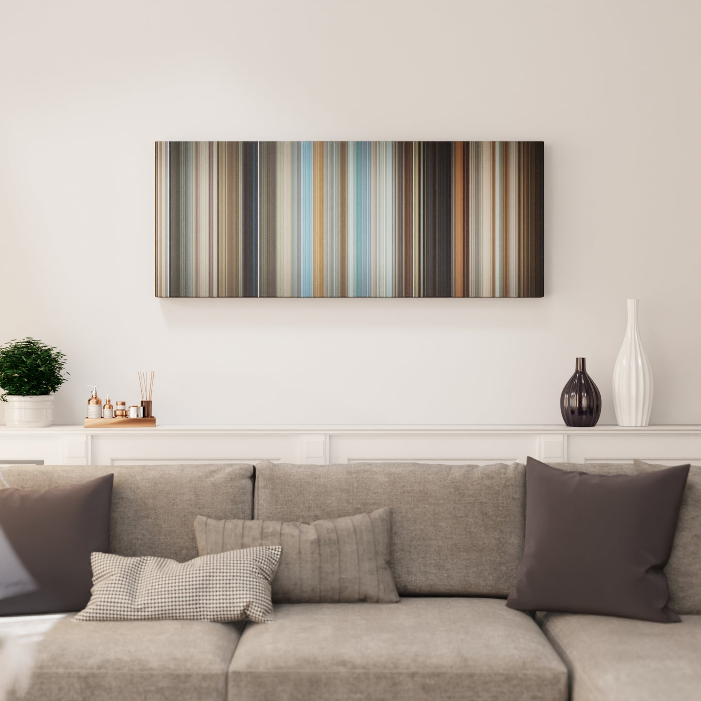 Living room interior with The Hangover Frome on the wall