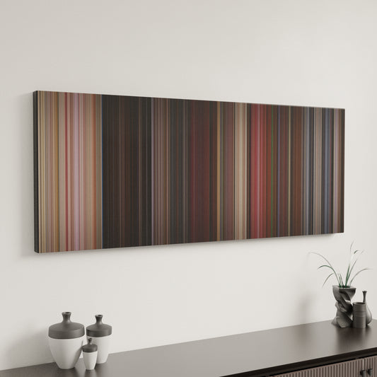 Minimal interior design with Adventures in Babysitting Frome on the wall