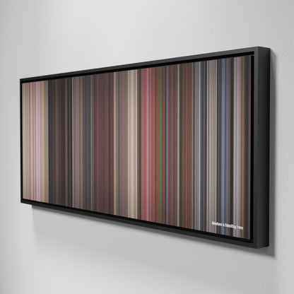 Side view of Framed Buff's of Adventures in Babysitting Frome on the wall