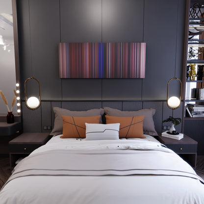 Bedroom interior with Vanilla Sky Frome on the wall