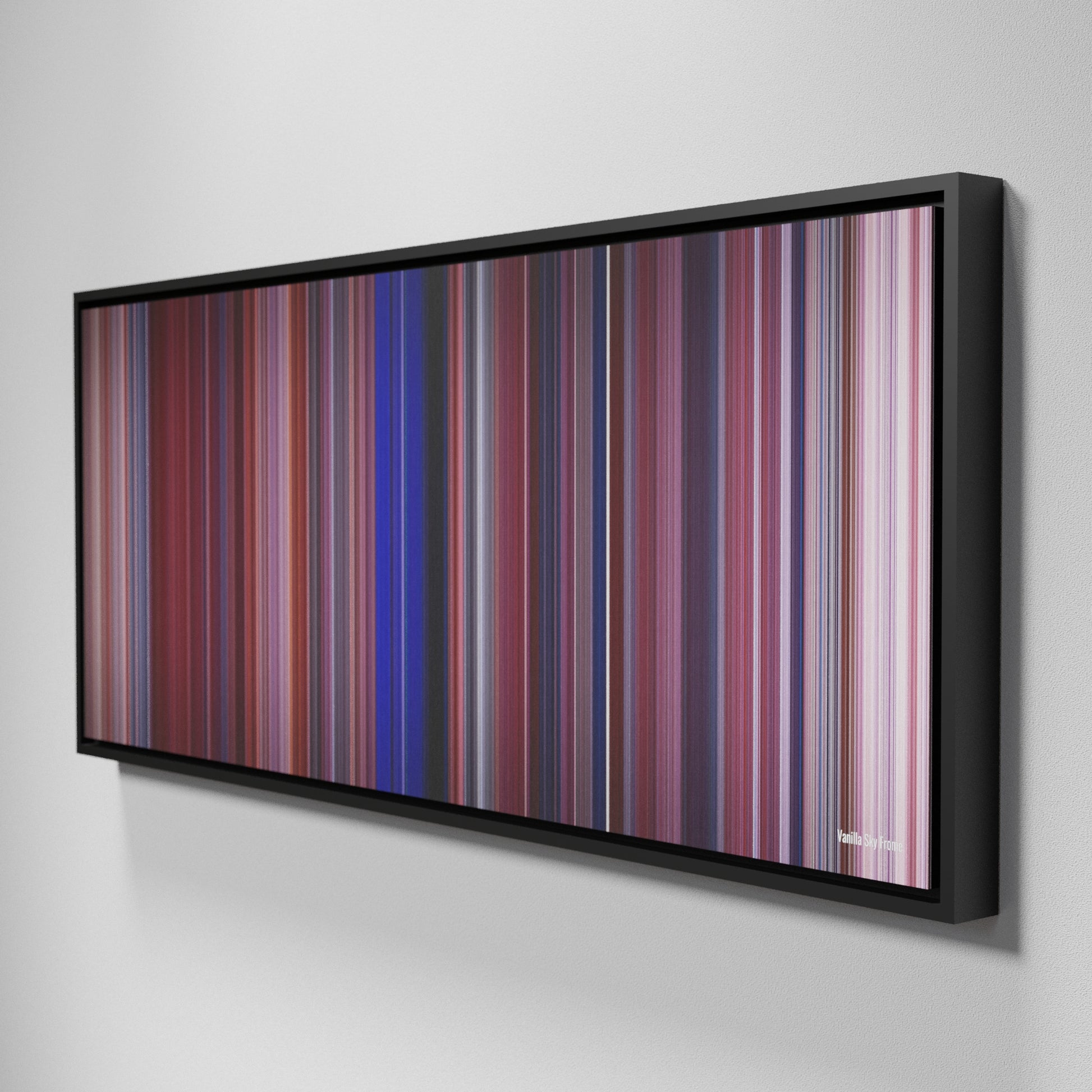 Side view of Framed Buff's of Vanilla Sky Frome on the wall