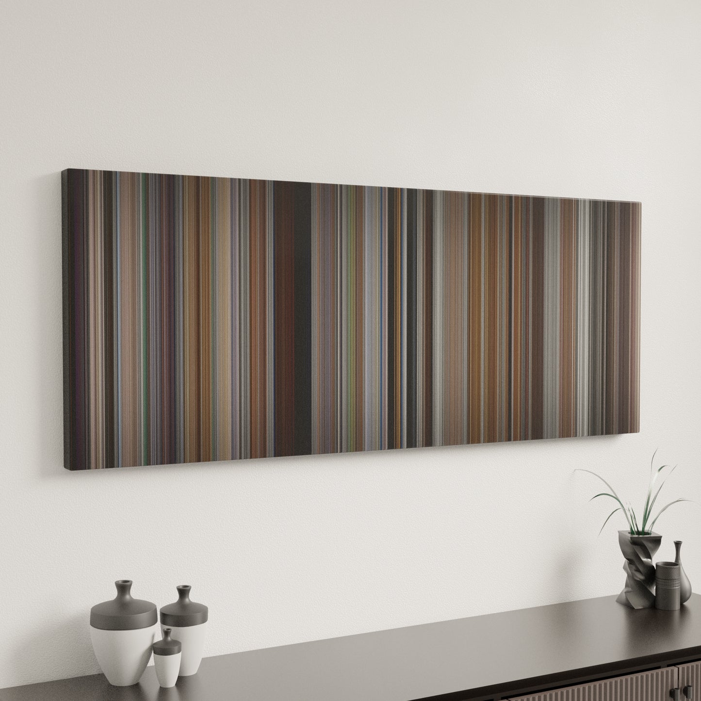 Minimal interior design with Memento Frome on the wall