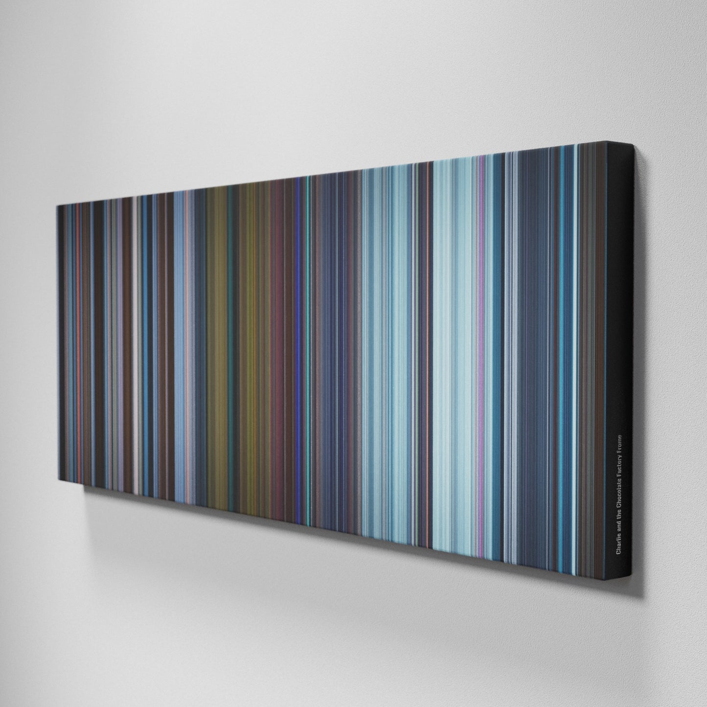 Side view of Buff's of Charlie and the Chocolate Factory Frome on the wall