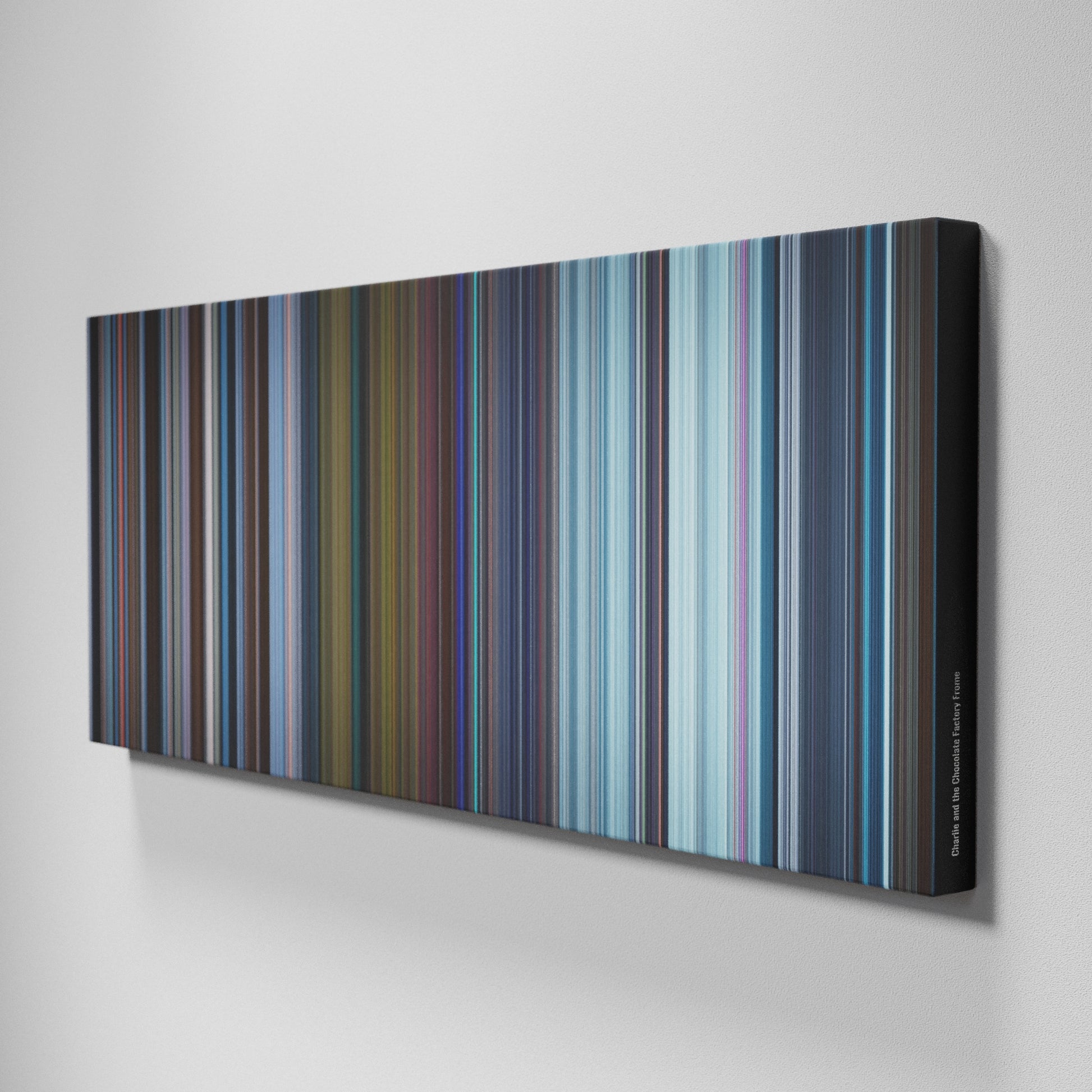 Side view of Buff's of Charlie and the Chocolate Factory Frome on the wall