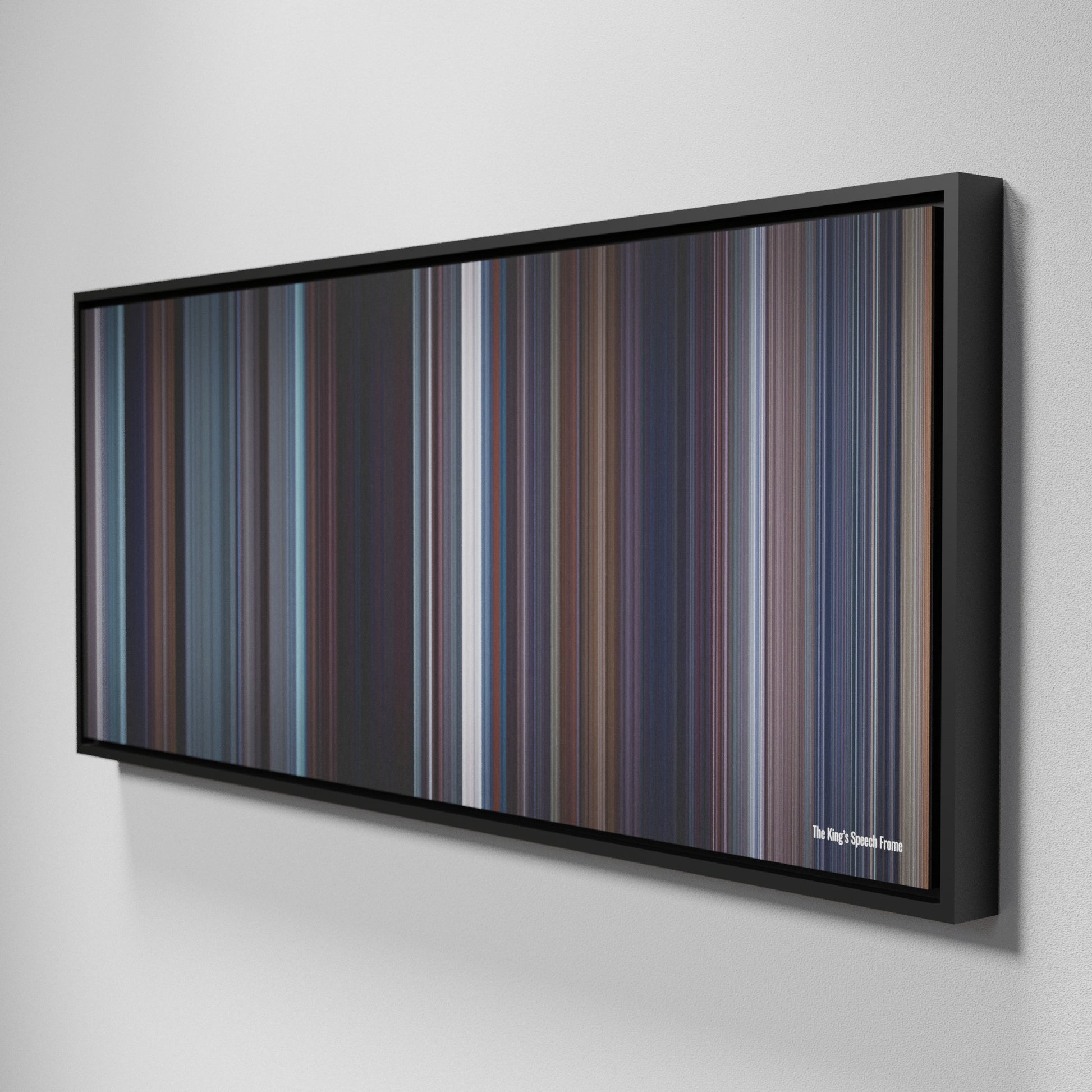 Side view of Framed Buff's of The King's Speech Frome on the wall