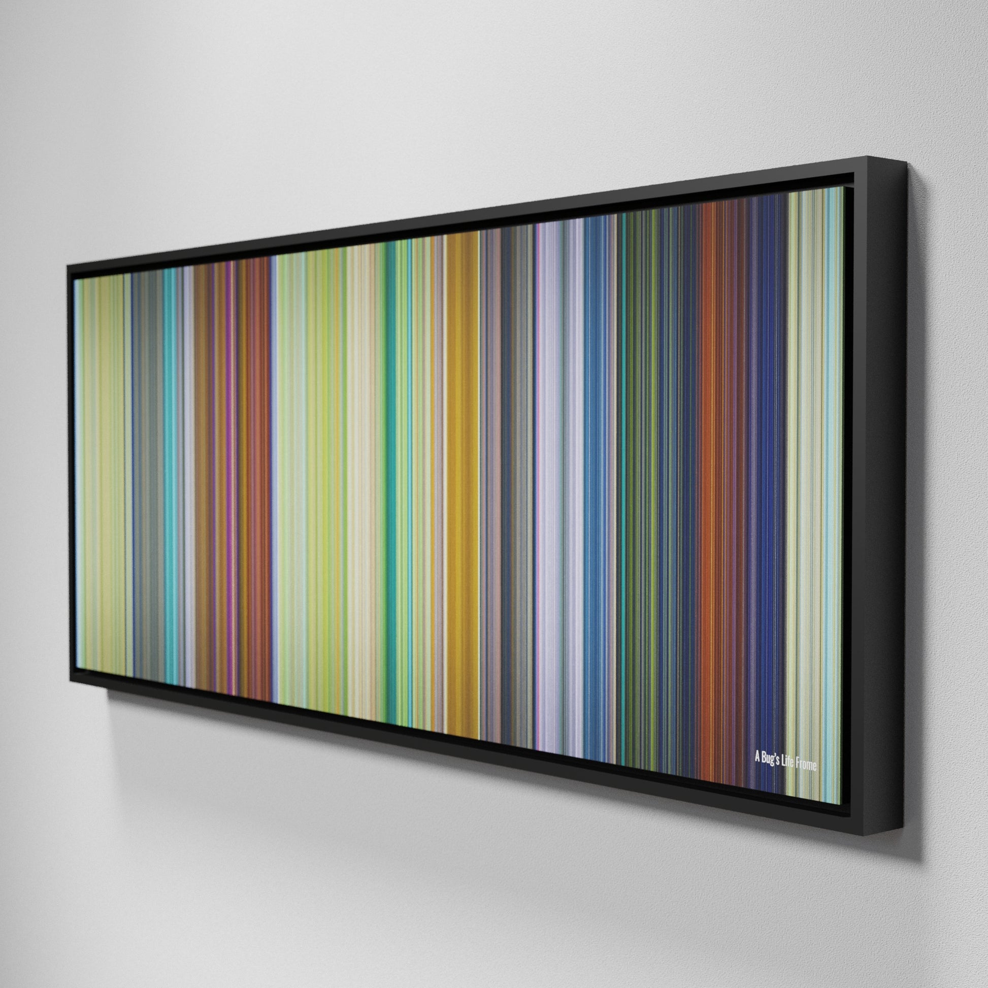 Side view of Framed Buff's of A Bug's Life Frome on the wall