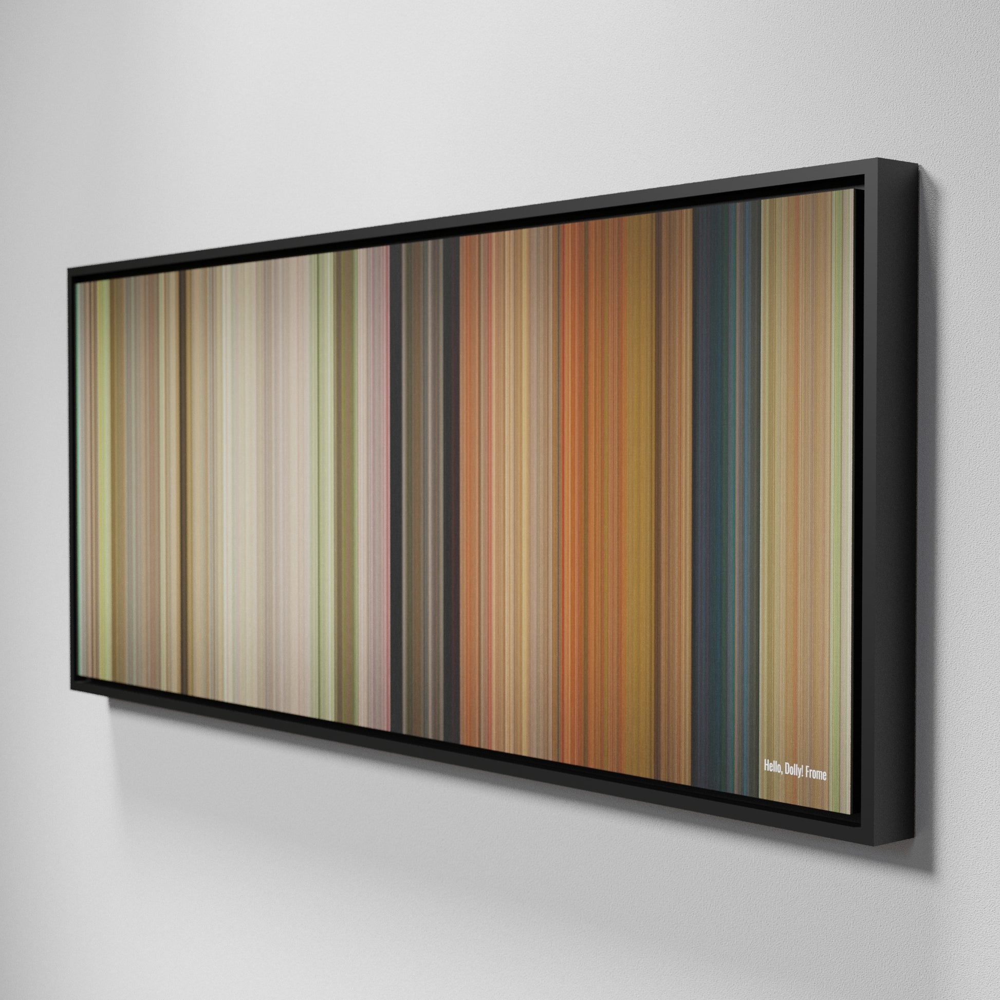 Side view of Framed Buff's of Hello, Dolly! Frome on the wall