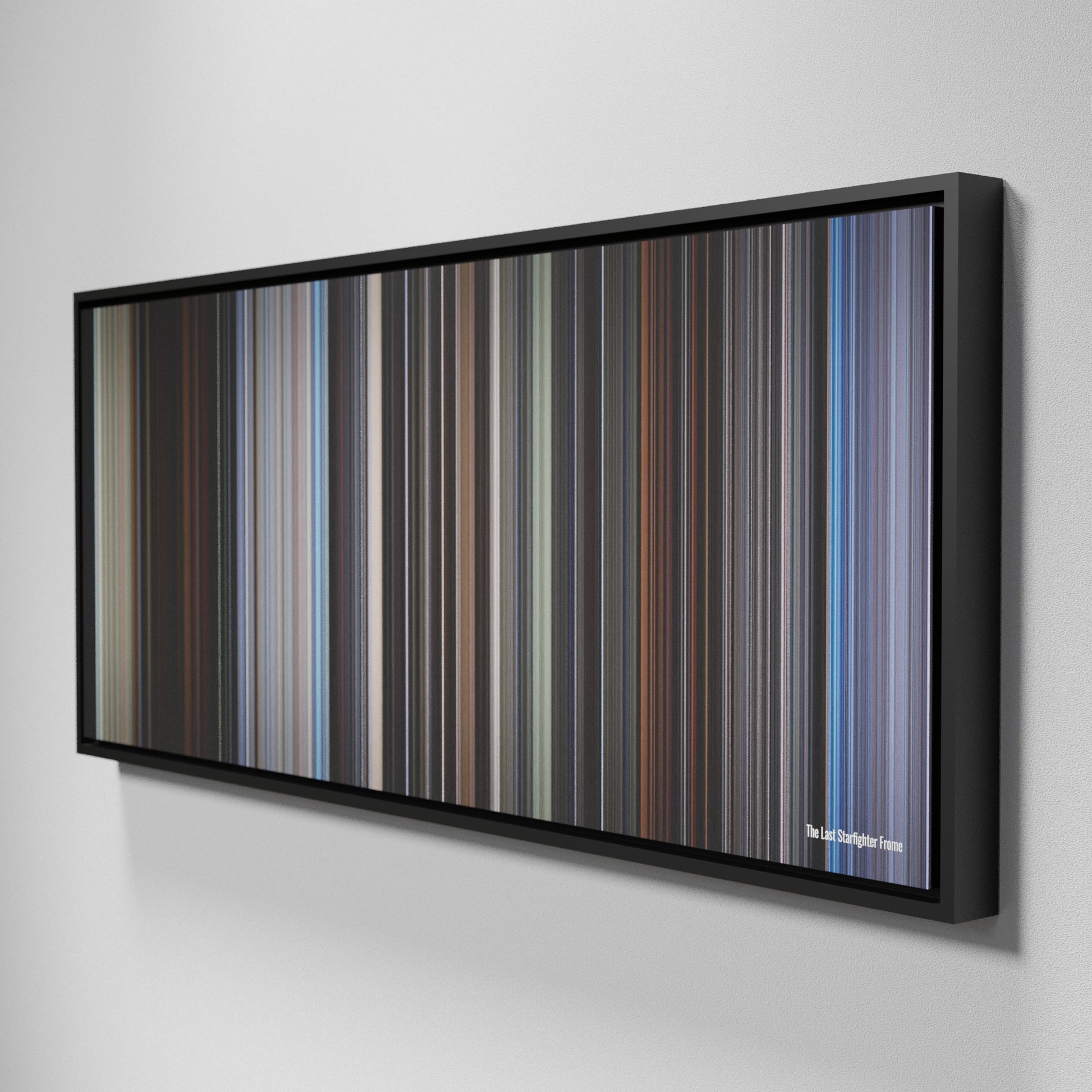 Side view of Framed Buff's of The Last Starfighter Frome on the wall