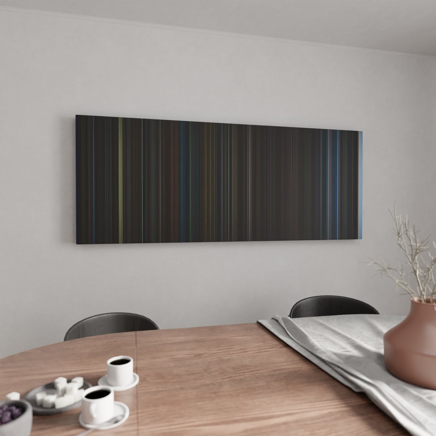 Kitchen with Dark City Frome on the wall