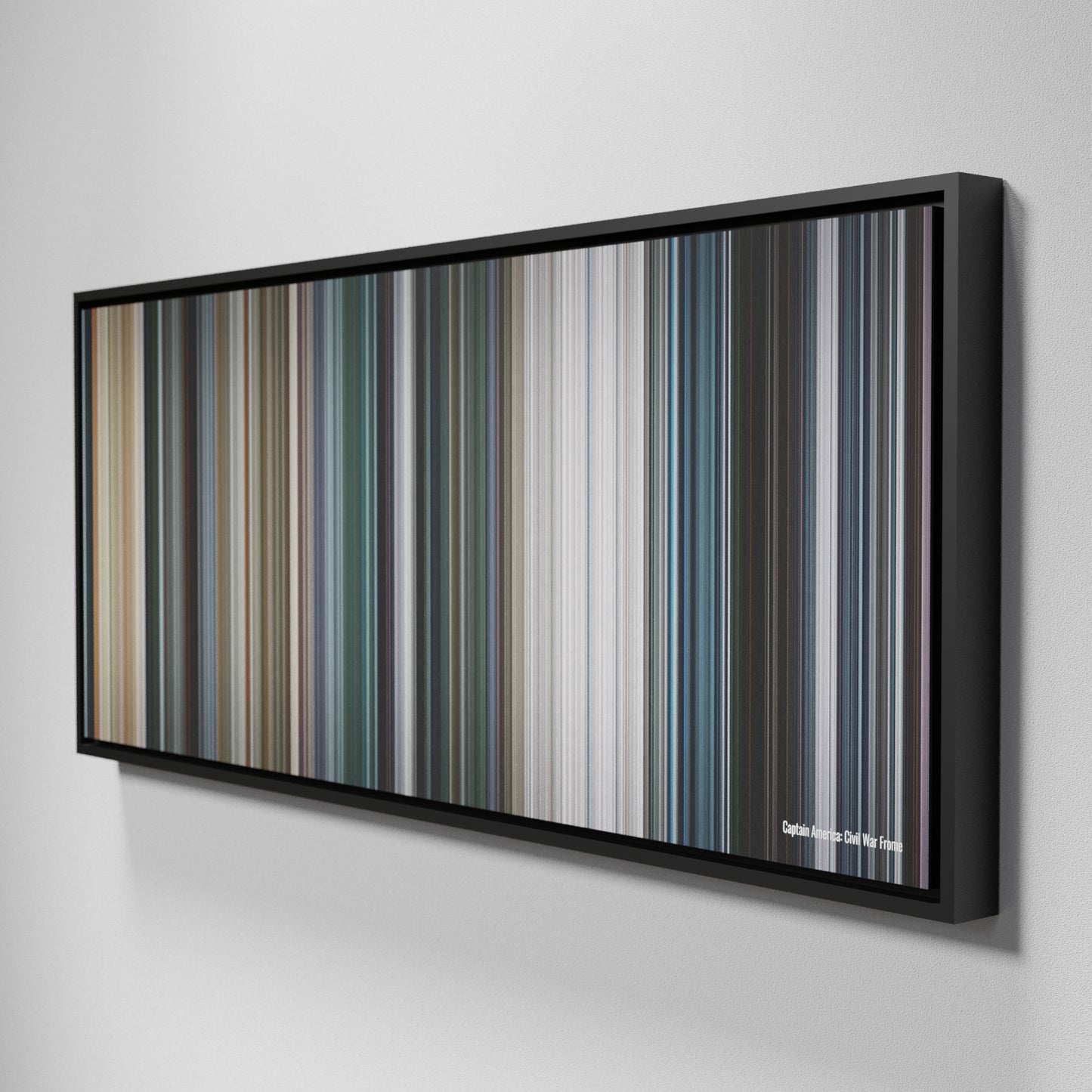 Side view of Framed Buff's of Captain America: Civil War Frome on the wall