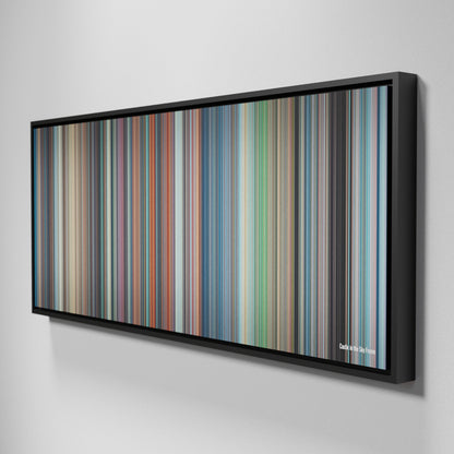 Side view of Framed Buff's of Castle in the Sky Frome on the wall