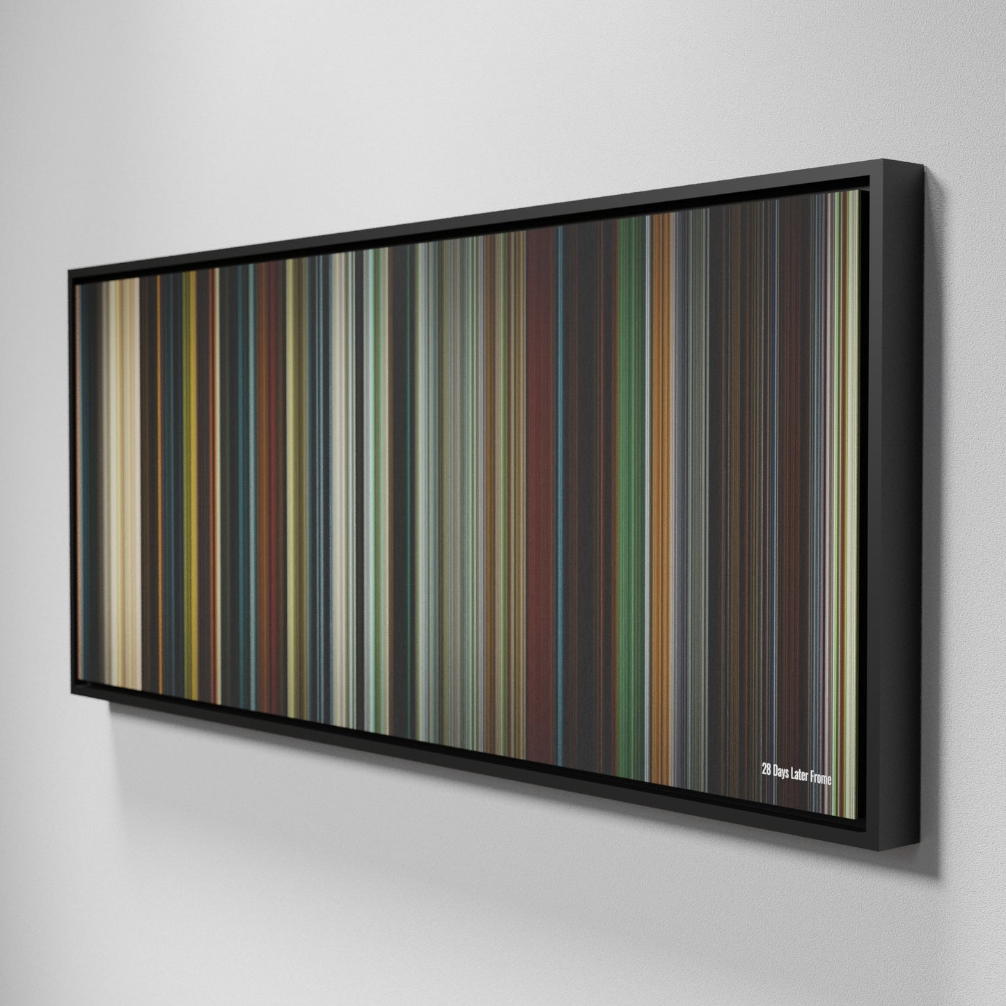 Side view of Framed Buff's of 28 Days Later... Frome on the wall