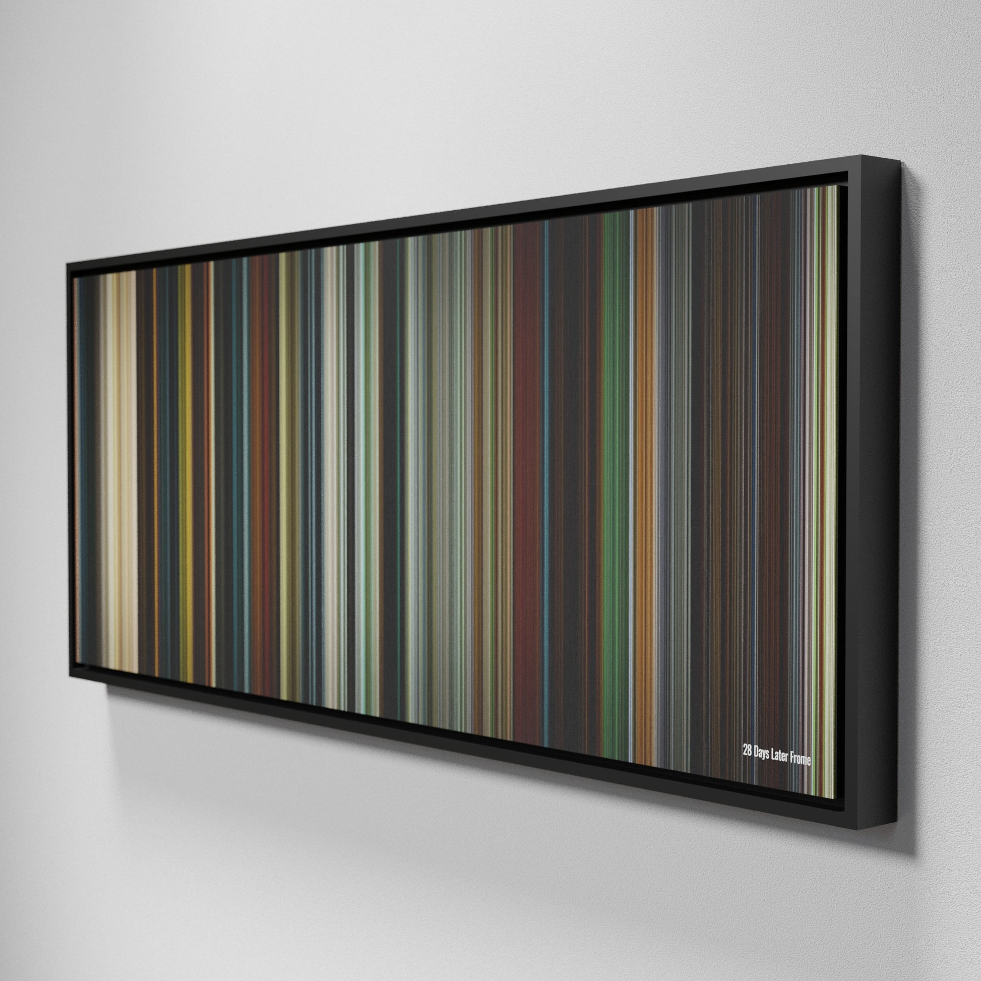 Side view of Framed Buff's of 28 Days Later... Frome on the wall