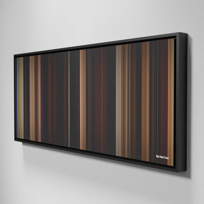 Side view of Framed Buff's of Blue Velvet Frome on the wall