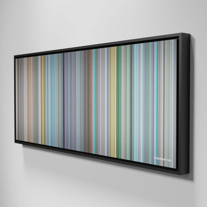 Side view of Framed Buff's of The Holy Mountain Frome on the wall