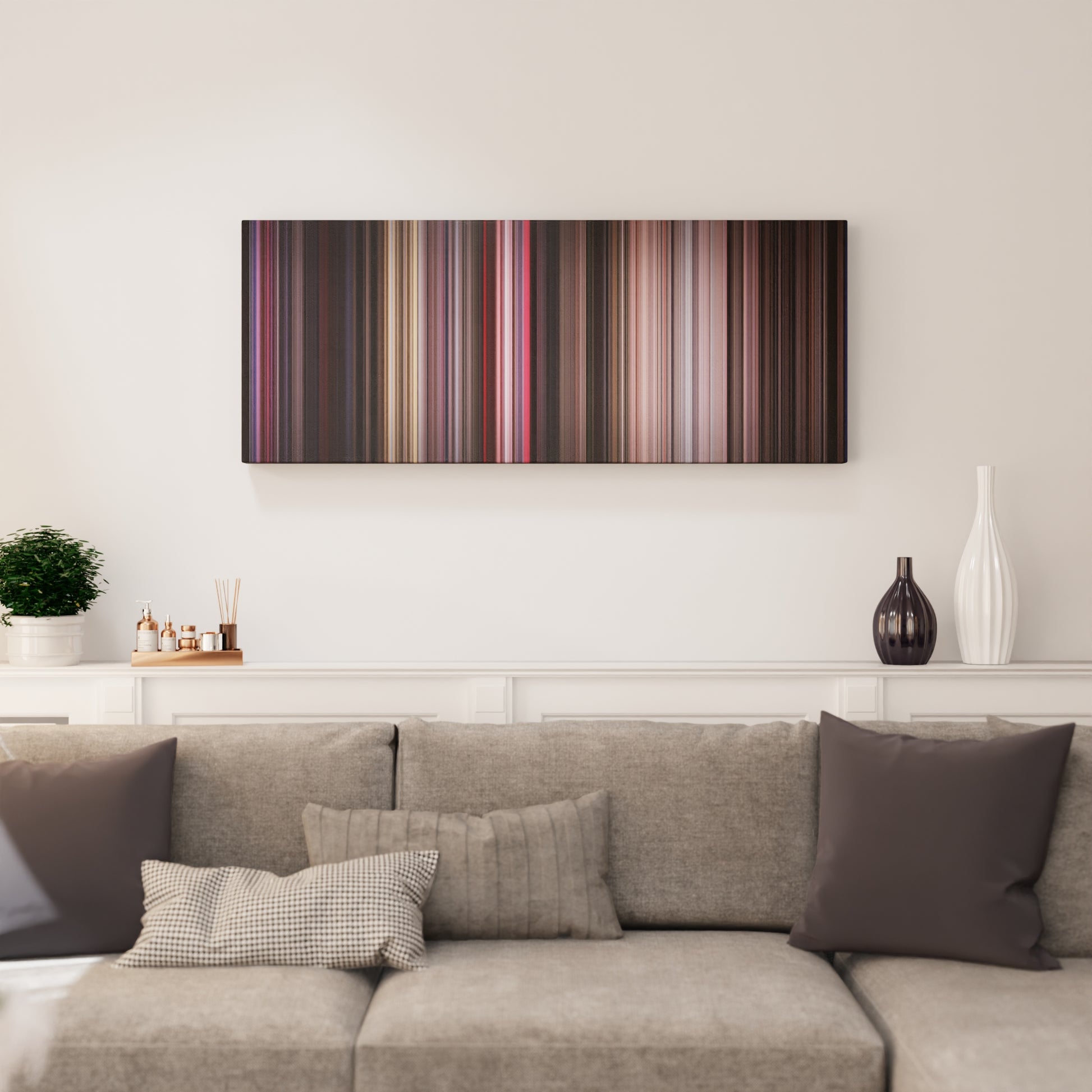 Living room interior with A Star Is Born Frome (1954) on the wall