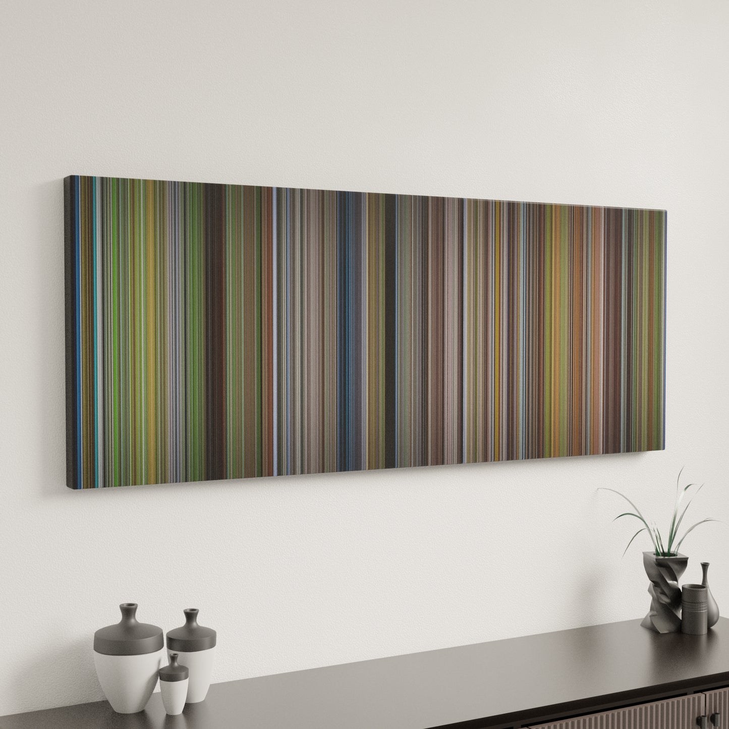 Minimal interior design with The New World Frome on the wall