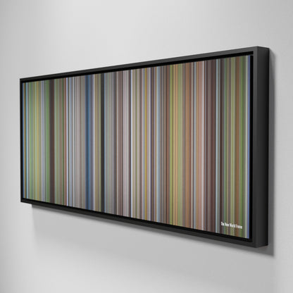 Side view of Framed Buff's of The New World Frome on the wall